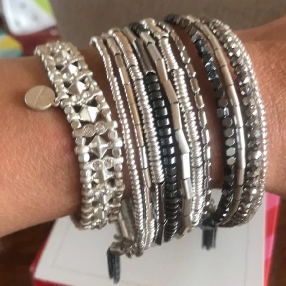 :: Stella & Dot SILVER Celine Wrap Bracelet Retired - Picture 2 of 8